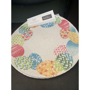 Rachel Ashwell the farm house Easter Eggs woven 4 pc placements Easter eggs NWT